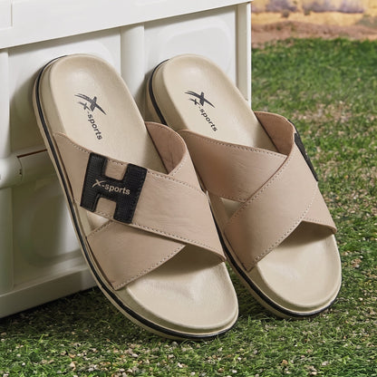 Men Cross Strap Slides